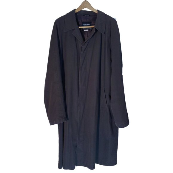 Giorgio Armani Bergdorf Goodman Vintage 1980s/1990s Brown Men's Trench Coat - Picture 1 of 9